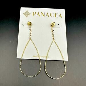 Panacea Earrings Dangle Drop Casual NWT Gold tone Teardrop Hoop Casual Jewelry